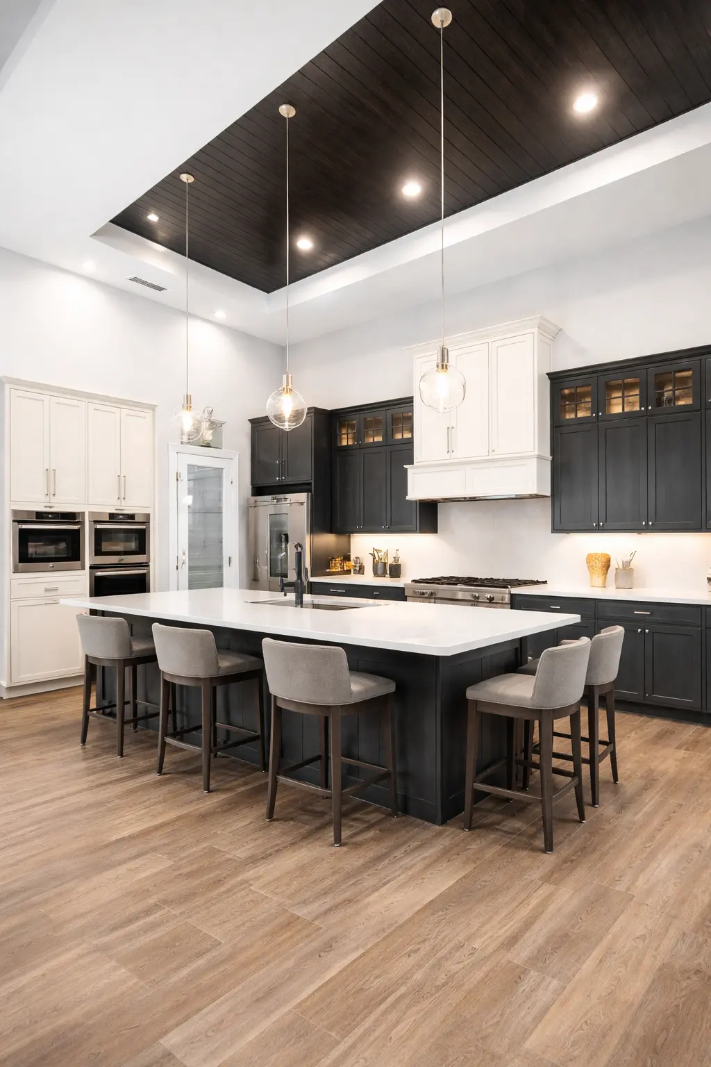 las vegas cabinet refacing in summerlin. Modern kitchen with grey accents