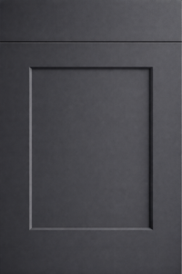 Shaker-style charcoal cabinet door