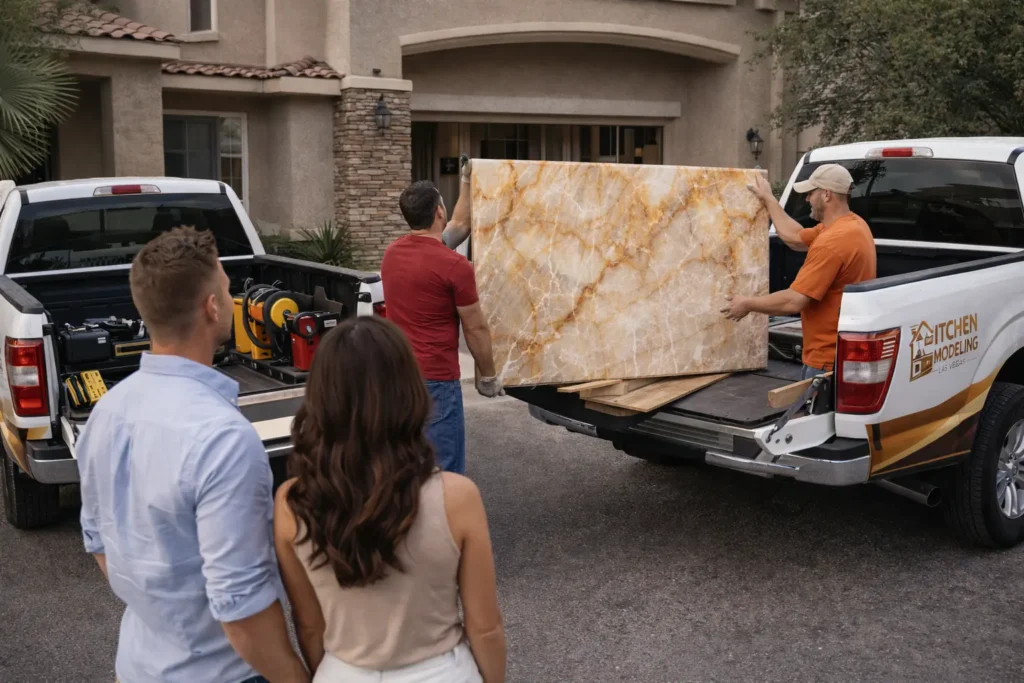 Countertop installers las vegas. we are Installing onyx marble at home kitchen