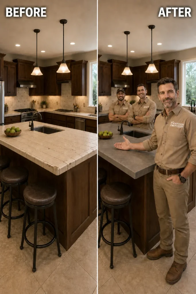 concrete countertop installation in las vegas