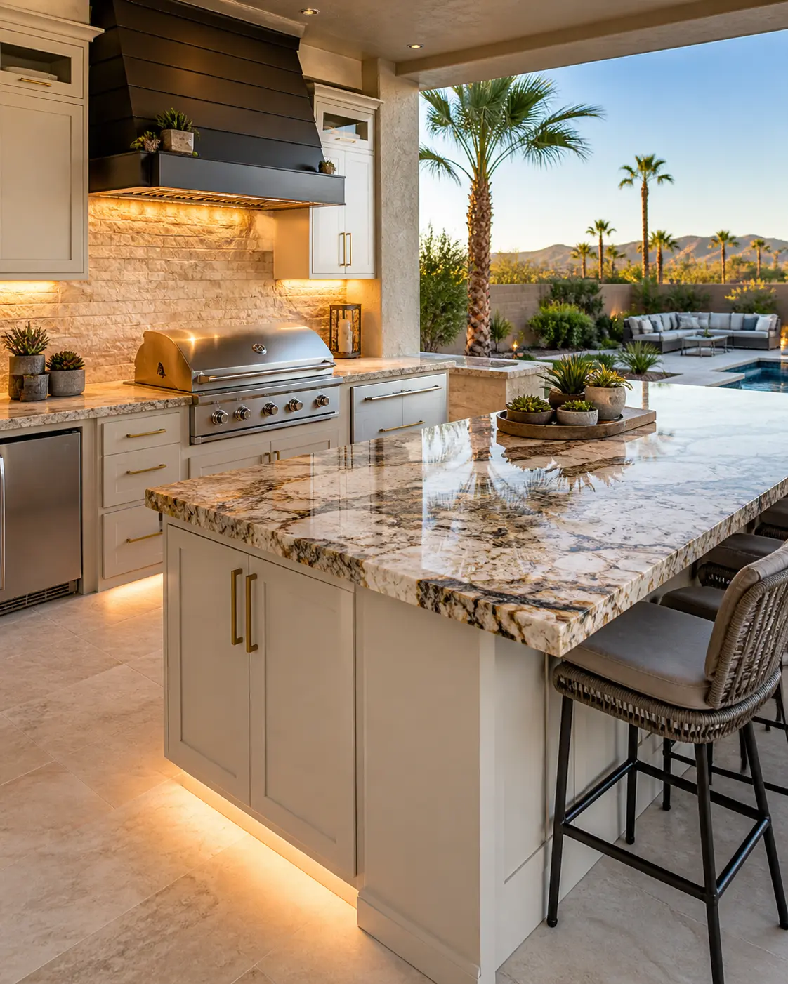 outdoor kitchen countertop las vegas